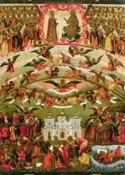 Joy of all who Sorrow Virgin, 1707 (ægtempera på træ)
